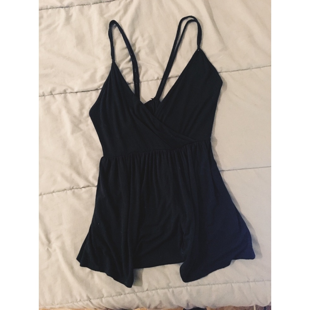 Black mini romper